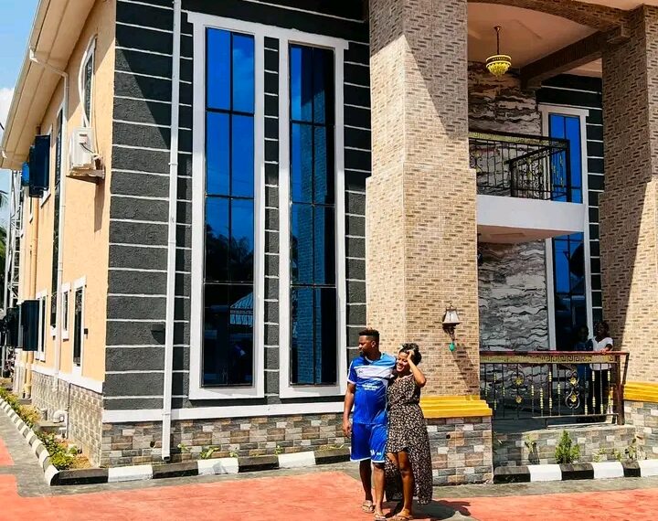 "I didn’t just make myself proud, I made my family proud" Comedian, MC Ezegetive celebrates as he builds a new mansion in his village (Photos)