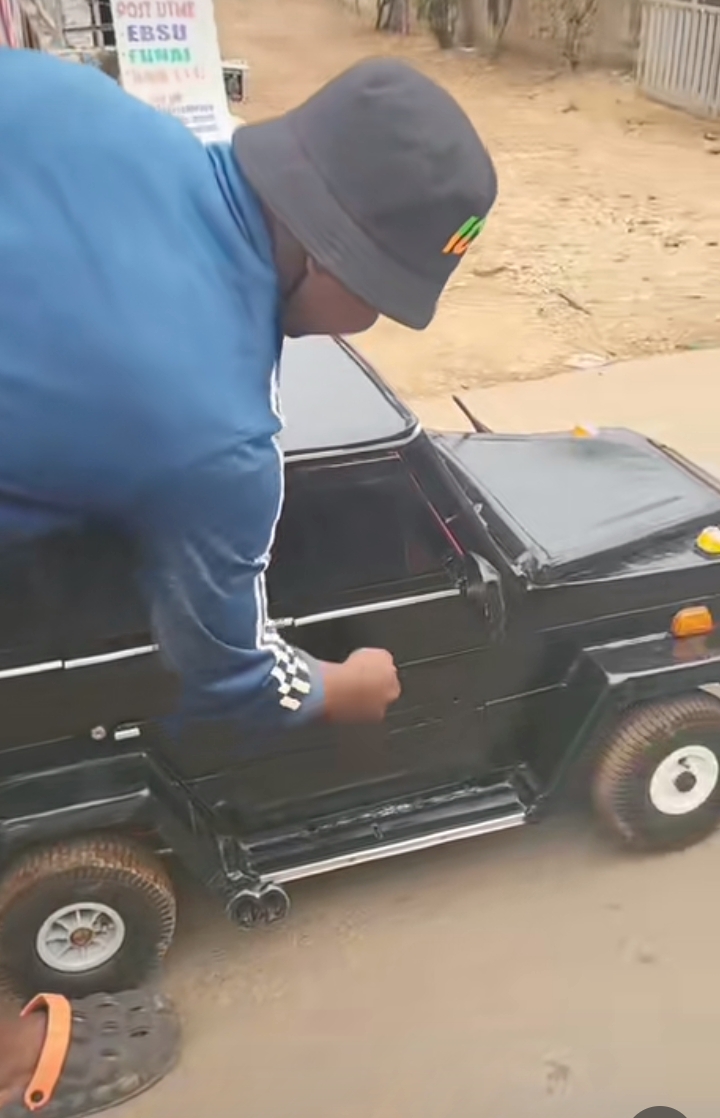 Man toy car